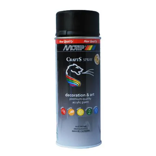 Spray Motip Crafts Black Mat